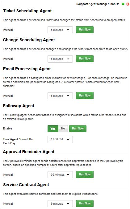 Agents Incident Change Tab