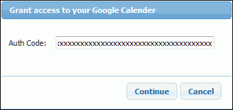 Grant Access to Google Calendar dialog