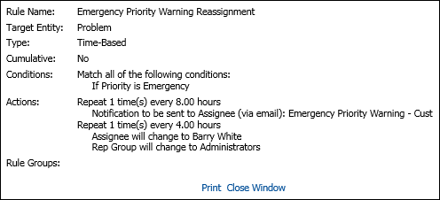 Print Problem Rule