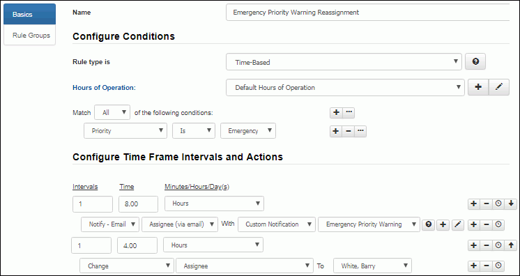 Problem Time-Based Rule Multiple Intervals