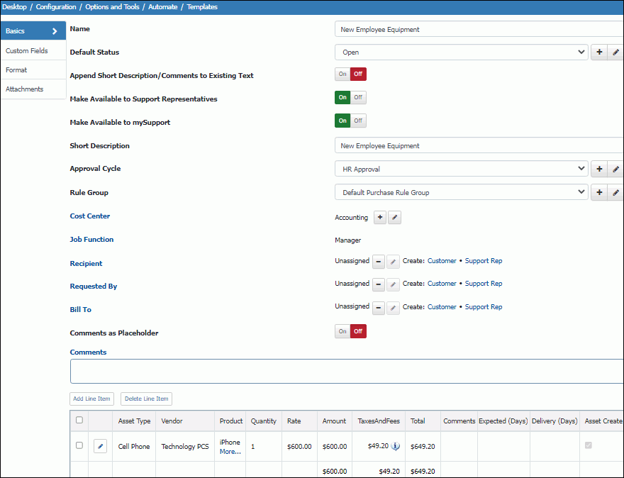 Purchase Request Template